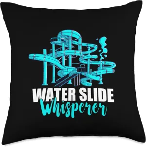 Water Slide Whisperer Waterslides Waterpark Amusement Throw Pillow