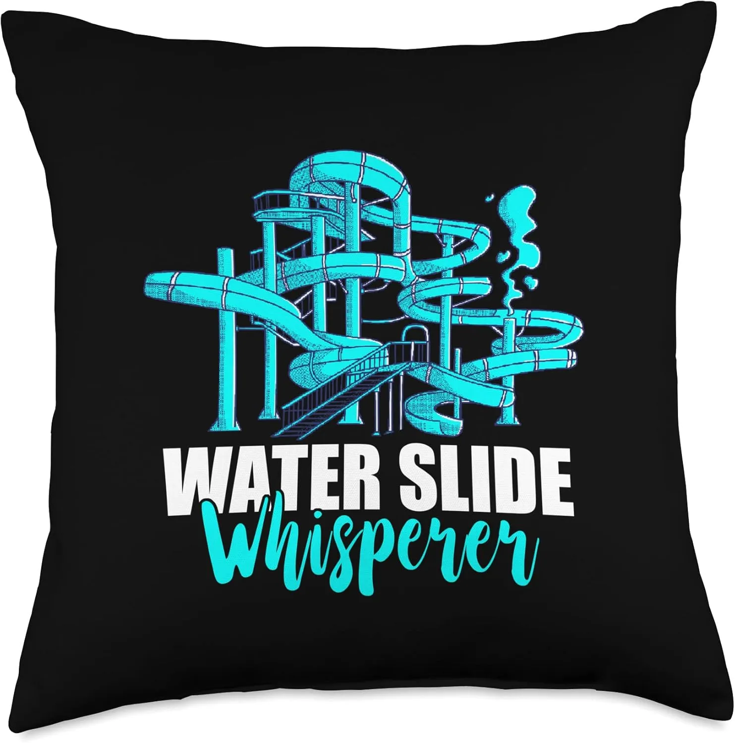 Water Slide Whisperer Waterslides Waterpark Amusement Throw Pillow