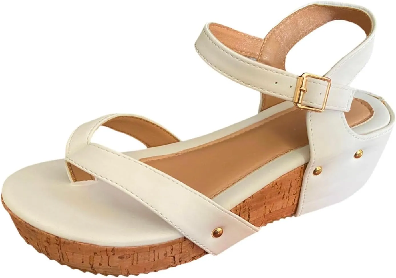 Wedge Platform Sandals For Women 2025 Clip Toe Sandals Comfortable Dressy Summer Boho Slip-On Sandals For Vacation