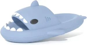 welltree Shark Slides for Women and Men Novelty Pillow Slippers Open Toe Shark Sandals Cushioned Cloud Slides