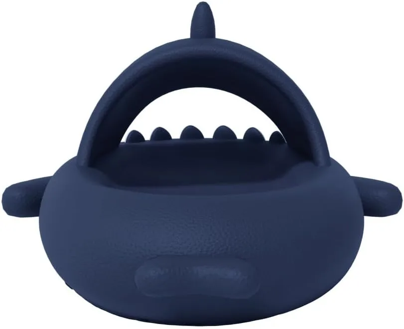 welltree Shark Slides for Women and Men Novelty Pillow Slippers Open Toe Shark Sandals Cushioned Cloud Slides