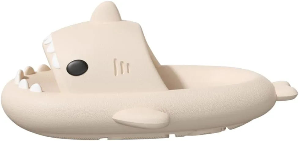 welltree Shark Slides for Women and Men Novelty Pillow Slippers Open Toe Shark Sandals Cushioned Cloud Slides