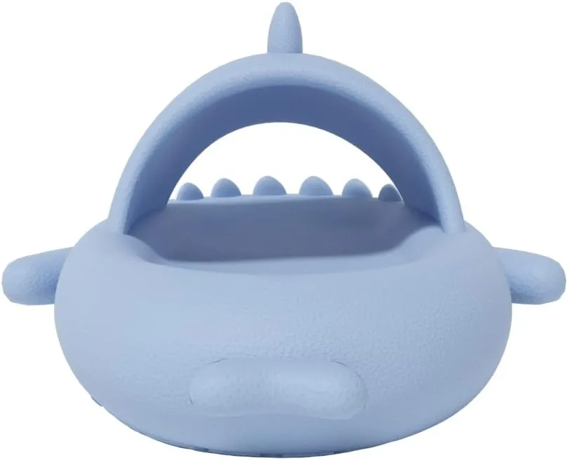 welltree Shark Slides for Women and Men Novelty Pillow Slippers Open Toe Shark Sandals Cushioned Cloud Slides