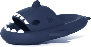welltree Shark Slides for Women and Men Novelty Pillow Slippers Open Toe Shark Sandals Cushioned Cloud Slides