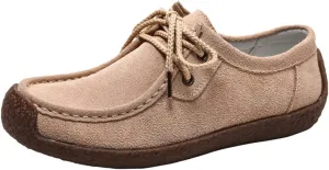 WERWAES Women’s Loafer Flats Shoes Casual Comfortable Lightweight Lace Up Moccasins Loafers Working Dreesy Non Slip on Shoes Womens