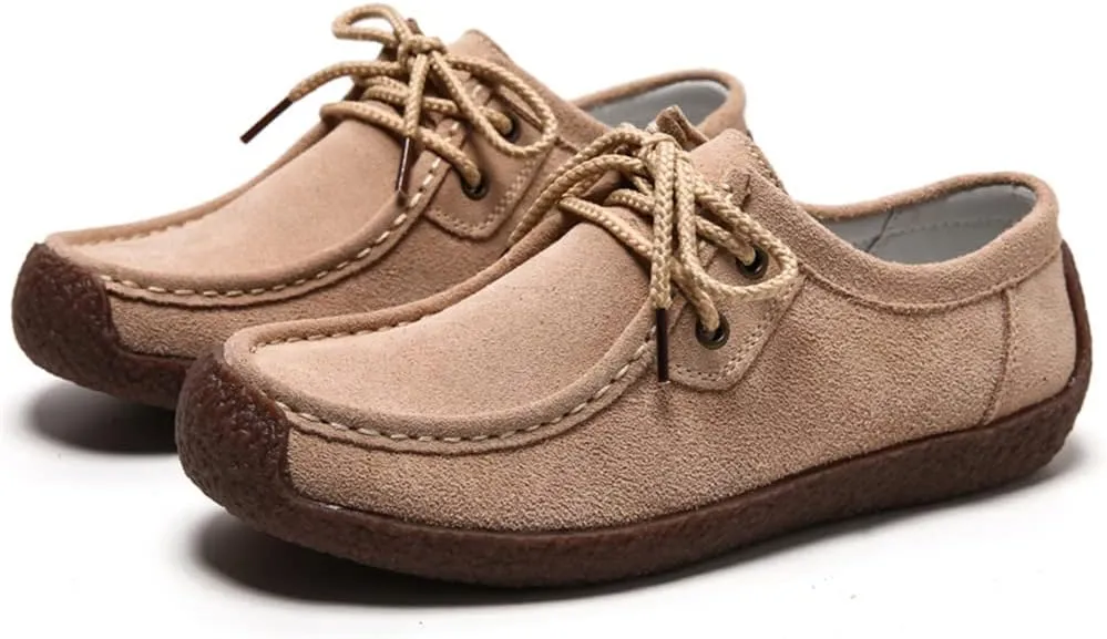WERWAES Women’s Loafer Flats Shoes Casual Comfortable Lightweight Lace Up Moccasins Loafers Working Dreesy Non Slip on Shoes Womens