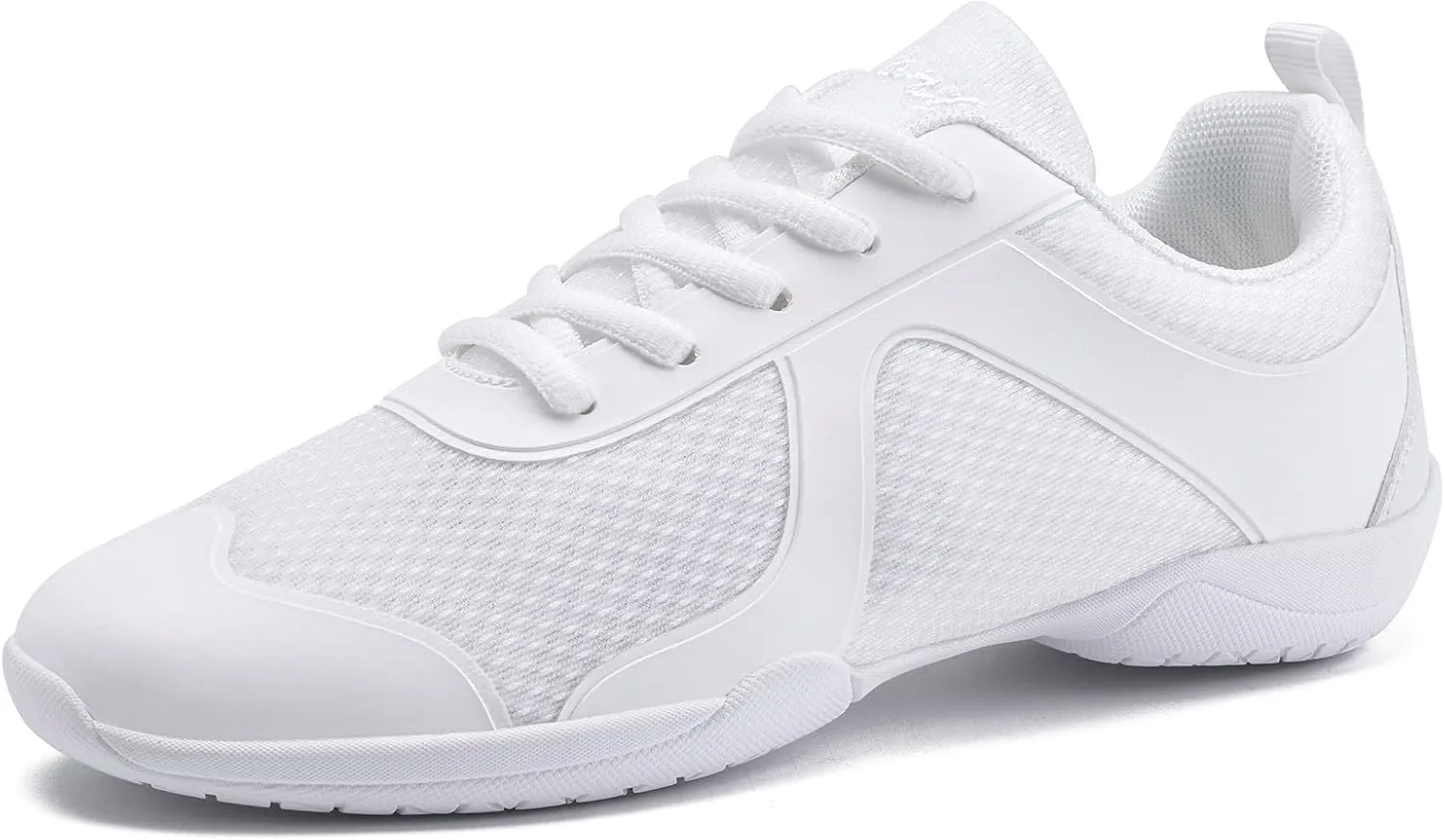White Cheer Shoes for Girls Womens Cheer Shoes Youth Girls Cheerleading Shoes Competition Gear Dance Tennis Sports Training Athletic Comfortable Flats Breathable Soft Kids Cheer Sneakers