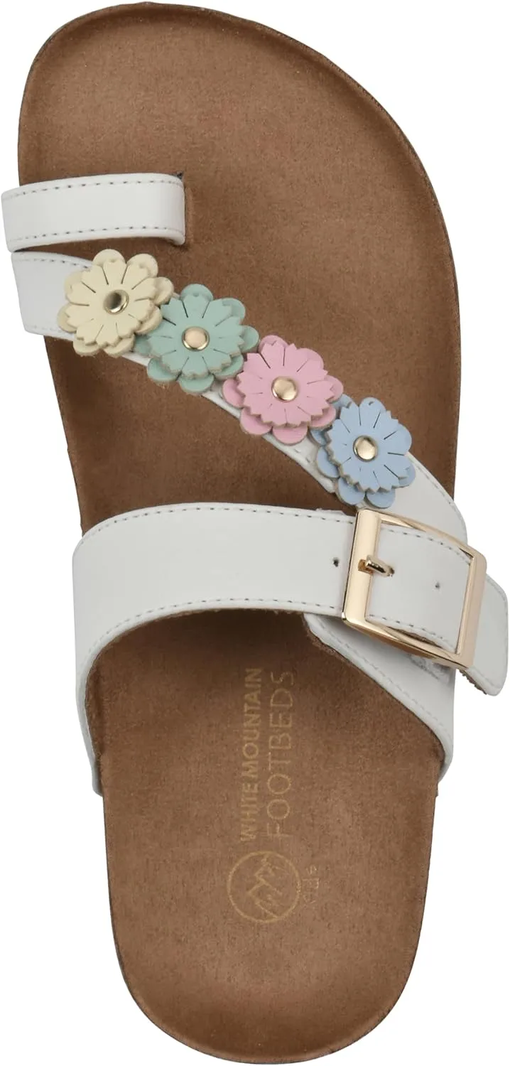 WHITE MOUNTAIN Kids Graffito Signature Comfort-Molded Floral Footbed Sandal