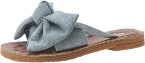 Women Bowknot Beach Sandals Summer Casual Outdoor Walking Slides Boho Style Holiday Slippers Slip on Flat Sandal