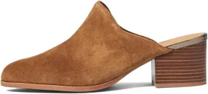 Women Chunky Block Heel Mules Pointed Closed Toe Suede Mule Sandals Slip-On Stacked Heels Booties Backless 2" Heeled Slide Shoes Comfort Fashion Casual Office Homecoming Retro 4-11 M US