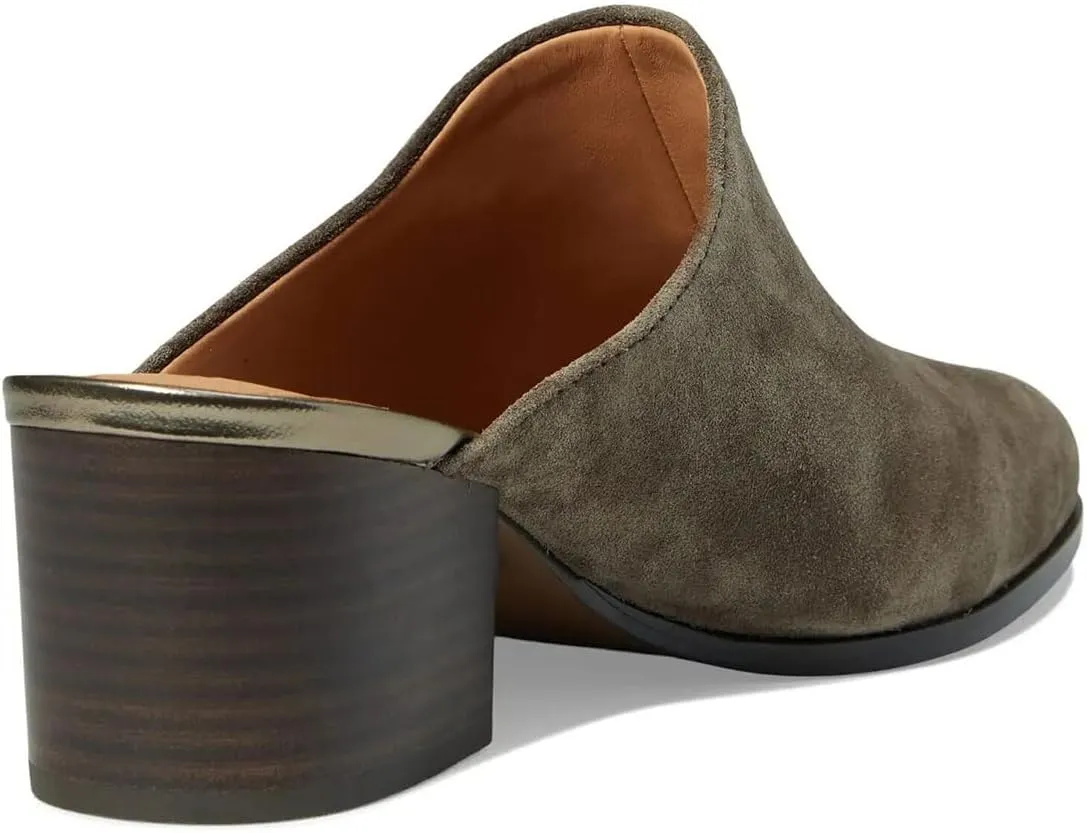 Women Chunky Block Heel Mules Pointed Closed Toe Suede Mule Sandals Slip-On Stacked Heels Booties Backless 2" Heeled Slide Shoes Comfort Fashion Casual Office Homecoming Retro 4-11 M US