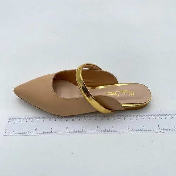 Women Comfortable Closed Pointed Toe Flat Mule Strappy Slip On Sandal Backless