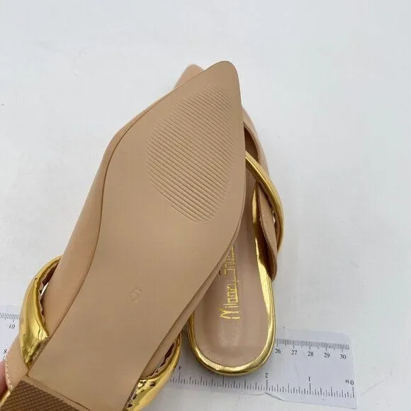 Women Comfortable Closed Pointed Toe Flat Mule Strappy Slip On Sandal Backless