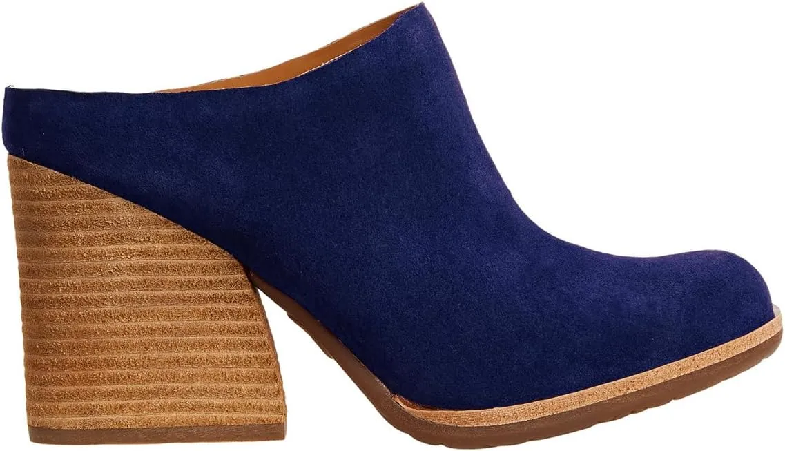 Women High Chunky Stacked Heel Mules Round Closed Toe Heeled Sandals Slip On 3 Inch Block Heels Suede Backless Booties Burnished Dressy Vintage Party Office Ladies Slide Slippers 4-11 M US