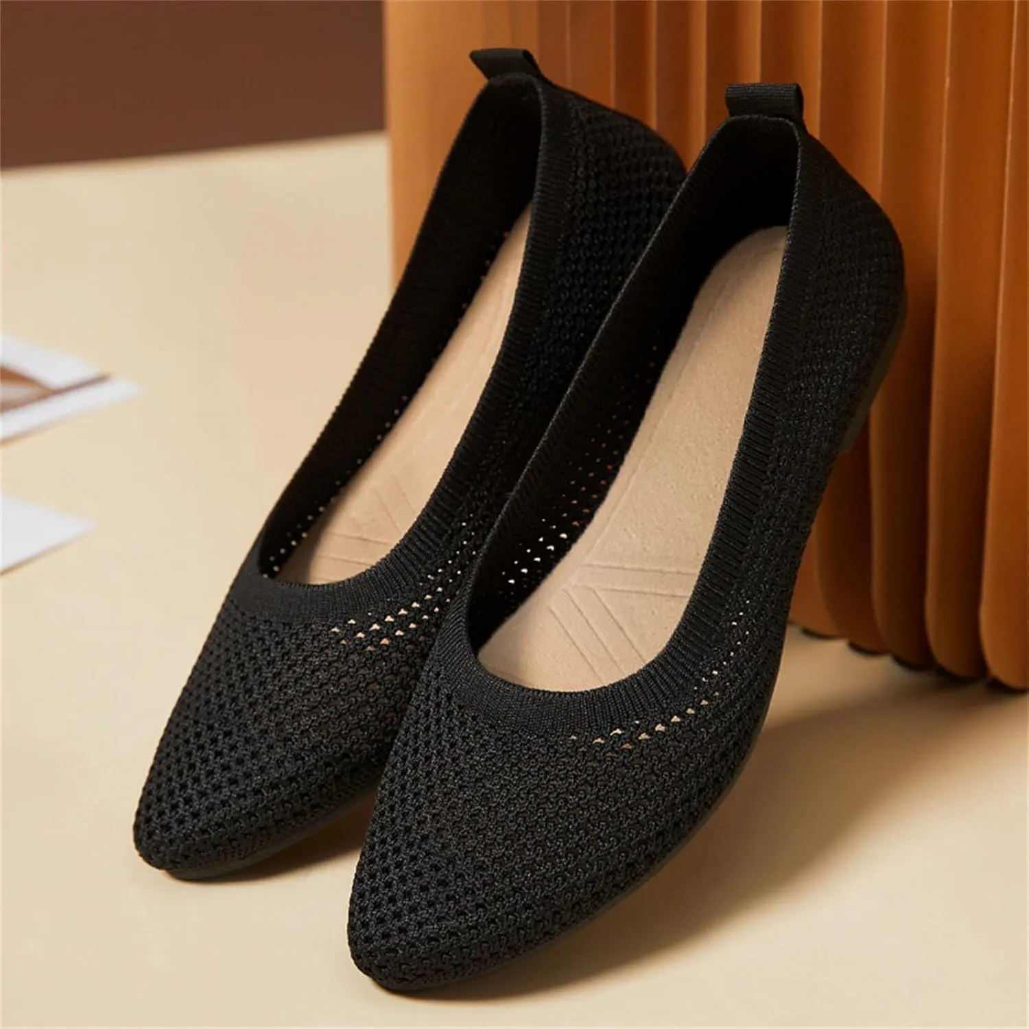 Women Loafers Breathable Popular Knitted Mesh Fashion Women Shoes Ladies Slip On