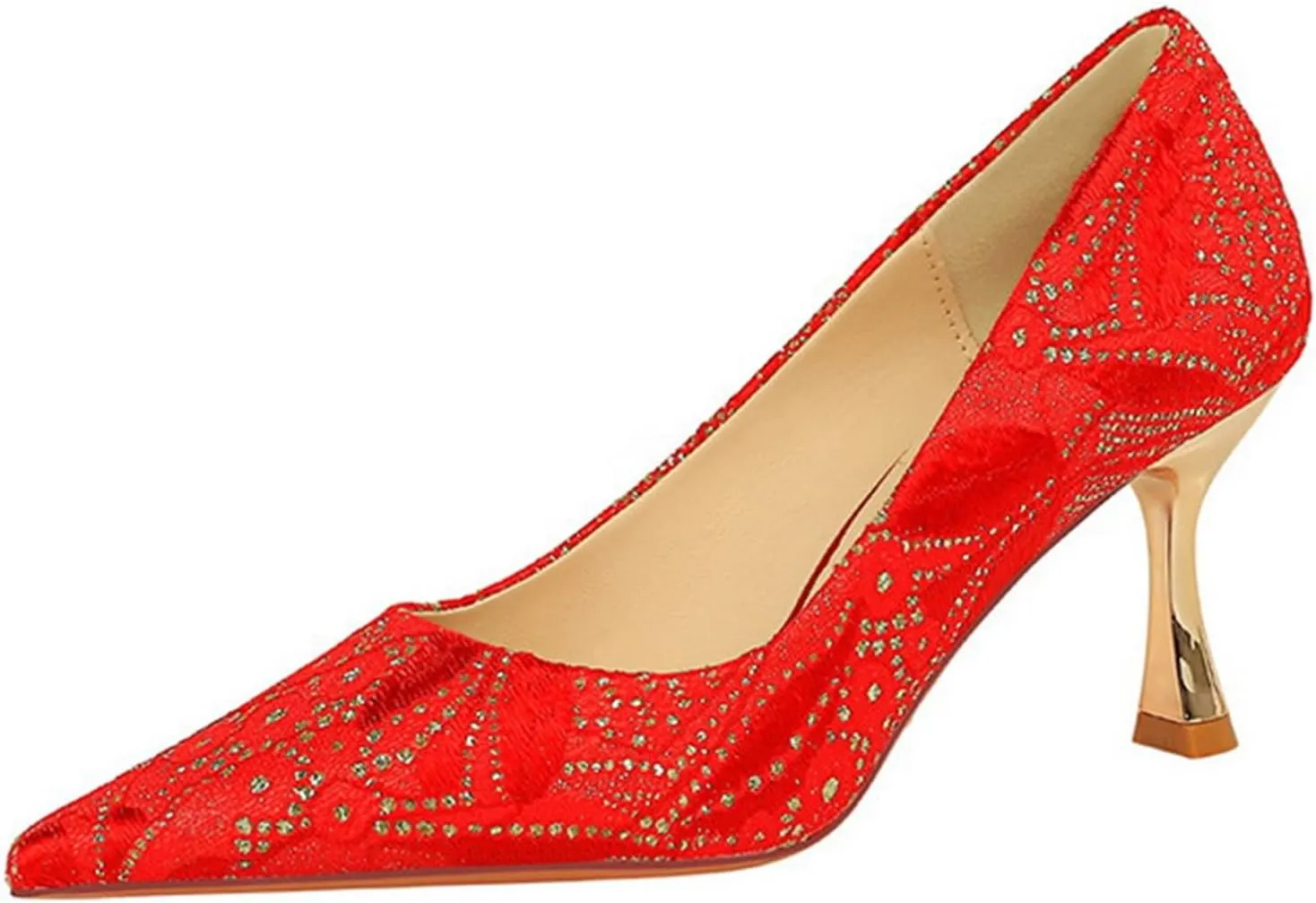 Women Sandal Stiletto Heel Close Pointed Toe Sandal Summer Slip On Wedding Party Work Pumps Comfort Casual Shoes