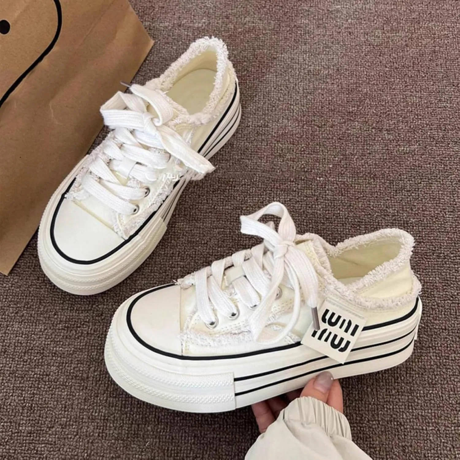 Women Slip On Canvas Mule Sneakers Comfortable Platform Shoes for Walking Errands Travel Breathable Casual Loafers Indoor Outdoor Wear