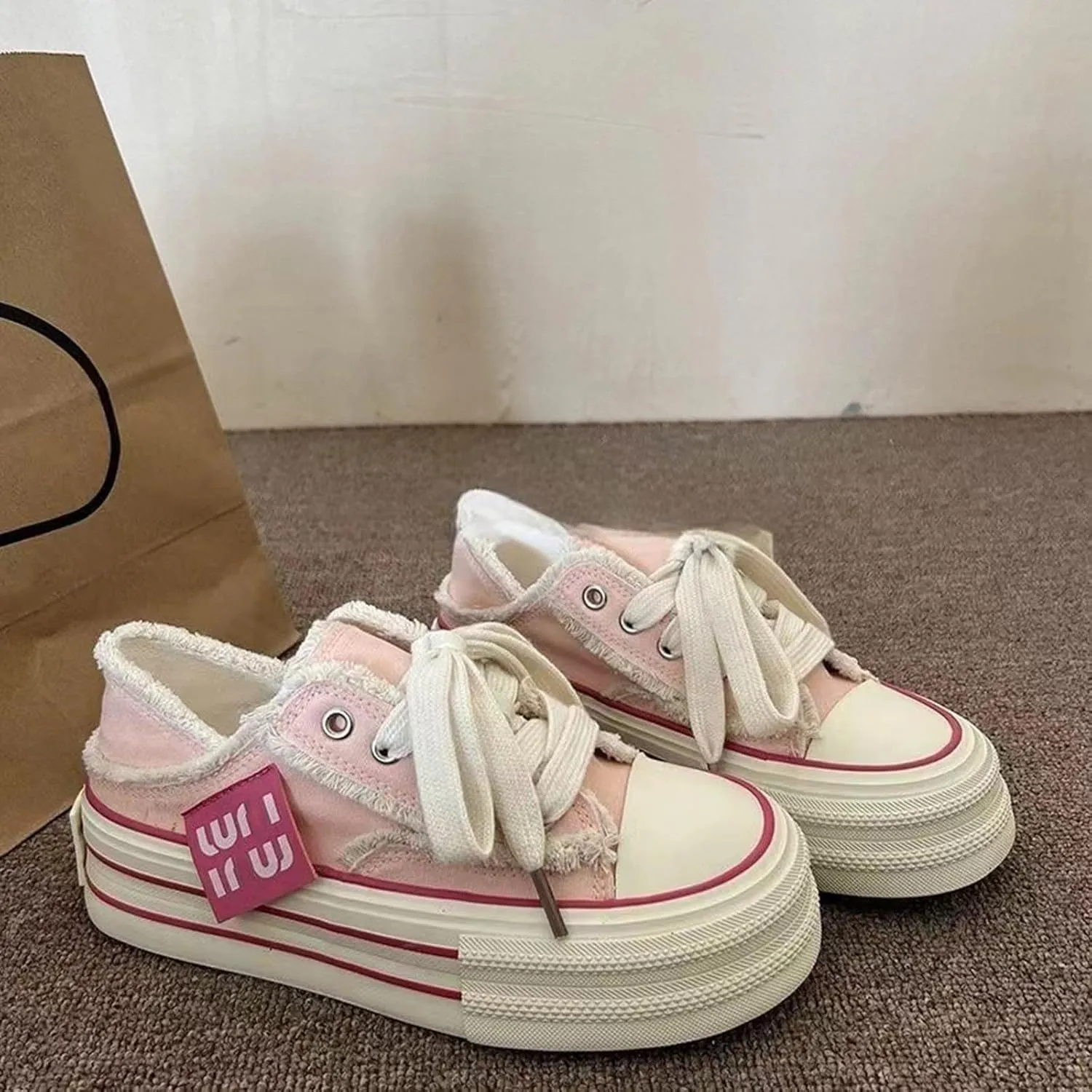 Women Slip On Canvas Mule Sneakers Comfortable Platform Shoes for Walking Errands Travel Breathable Casual Loafers Indoor Outdoor Wear