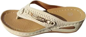 Women Summer Wedge Sandals Comfortable Orthopedic Flip Flops Slippers Low Heel Wedges Flip-Flops Clip Toe Slides