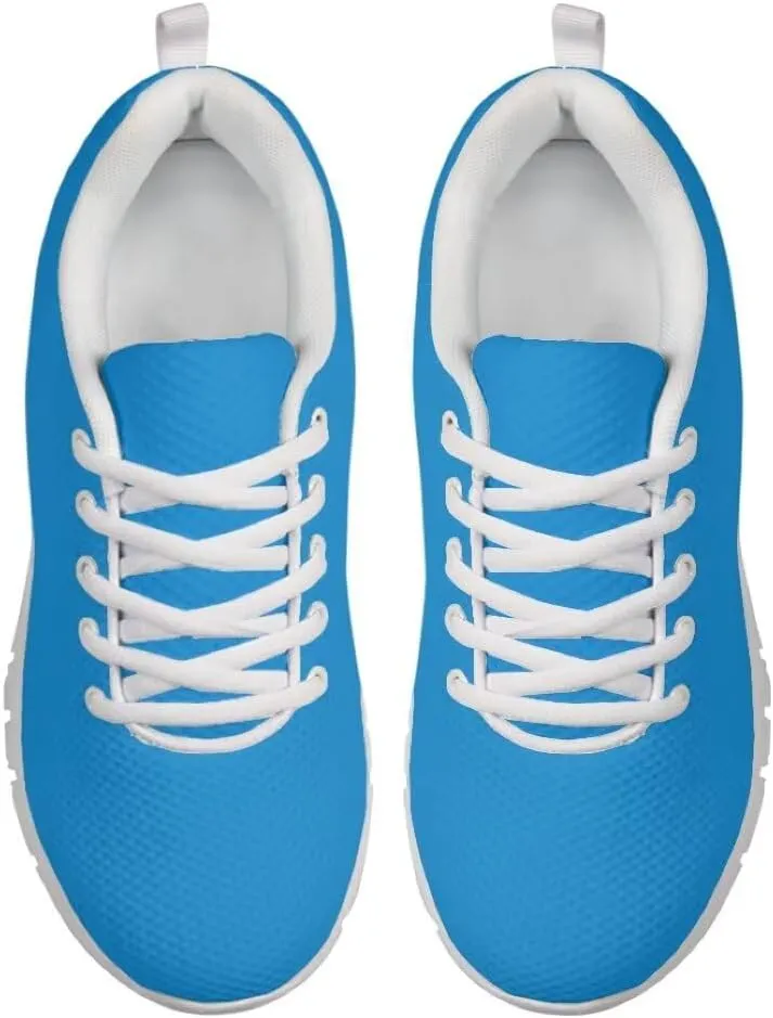 Women Tennis Shoes Non Slip Comfortable White Sole Lace Up Lightweight Sneaker