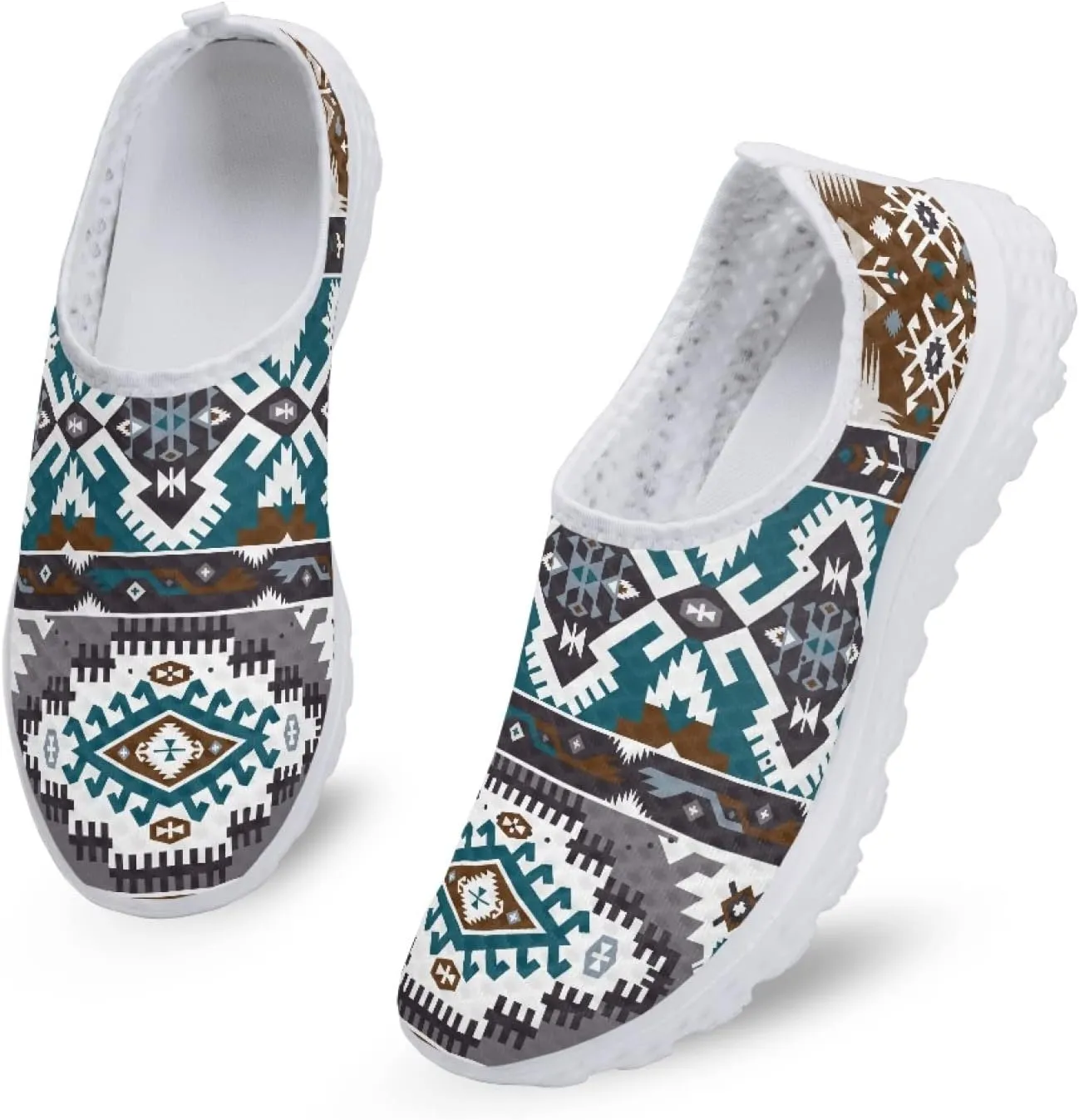 Women's Athletic Road Running Mesh Breathable Casual Slip on Sneakers Fashion Tennis Shoes