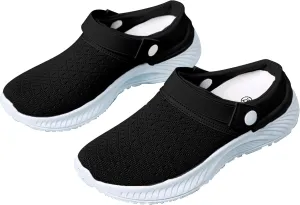 Women's Backless Slip on Mesh Sneakers Shoes Mens Running Shoes Walking Women's Casual Shoes Black Platform Sneaker Tennis Shoe Loafers Casual Slip On