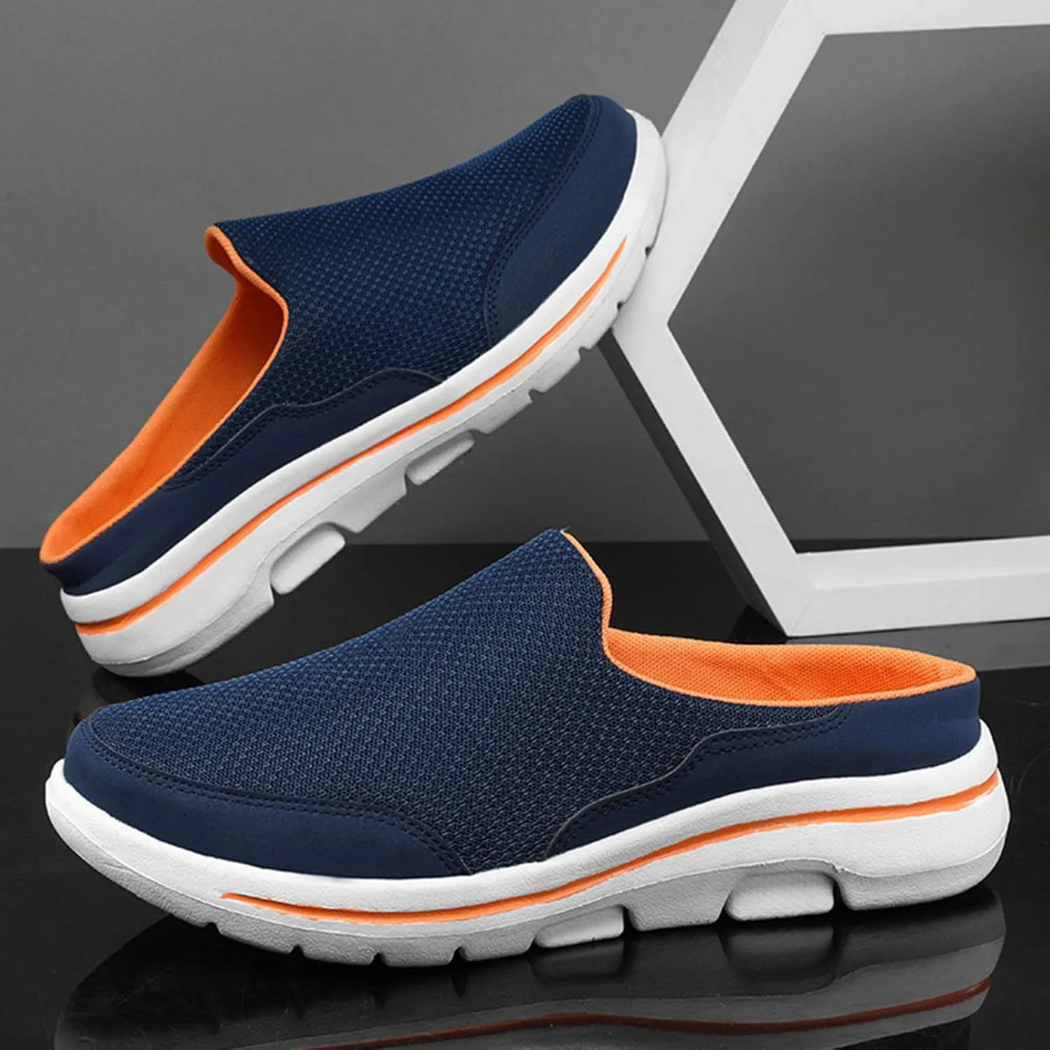 Women's Backless Slip on Mesh Sneakers Shoes Slip On Shoes Women Comfortable Women Casual Shoes Women's Fashion Sneakers Waterproof Tennis Shoe Loafers Dress Shoe