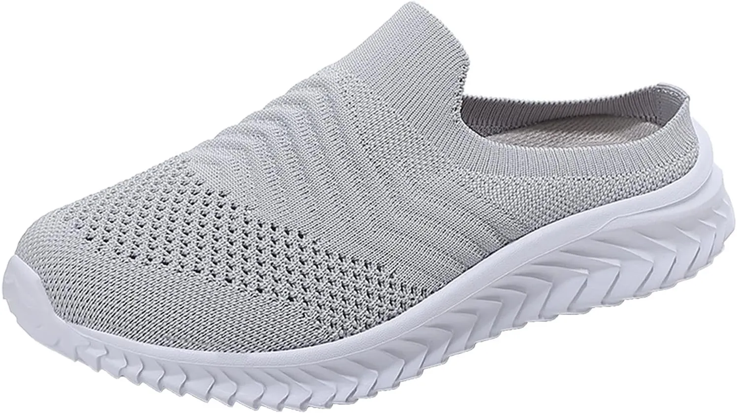 Women's Backless Slip on Mesh Sneakers Shoes Walking Shoes Women Slip On Black Casual Shoes White Platform Sneakers Steel Toe Tennis Shoe Loafers Casual Slip On