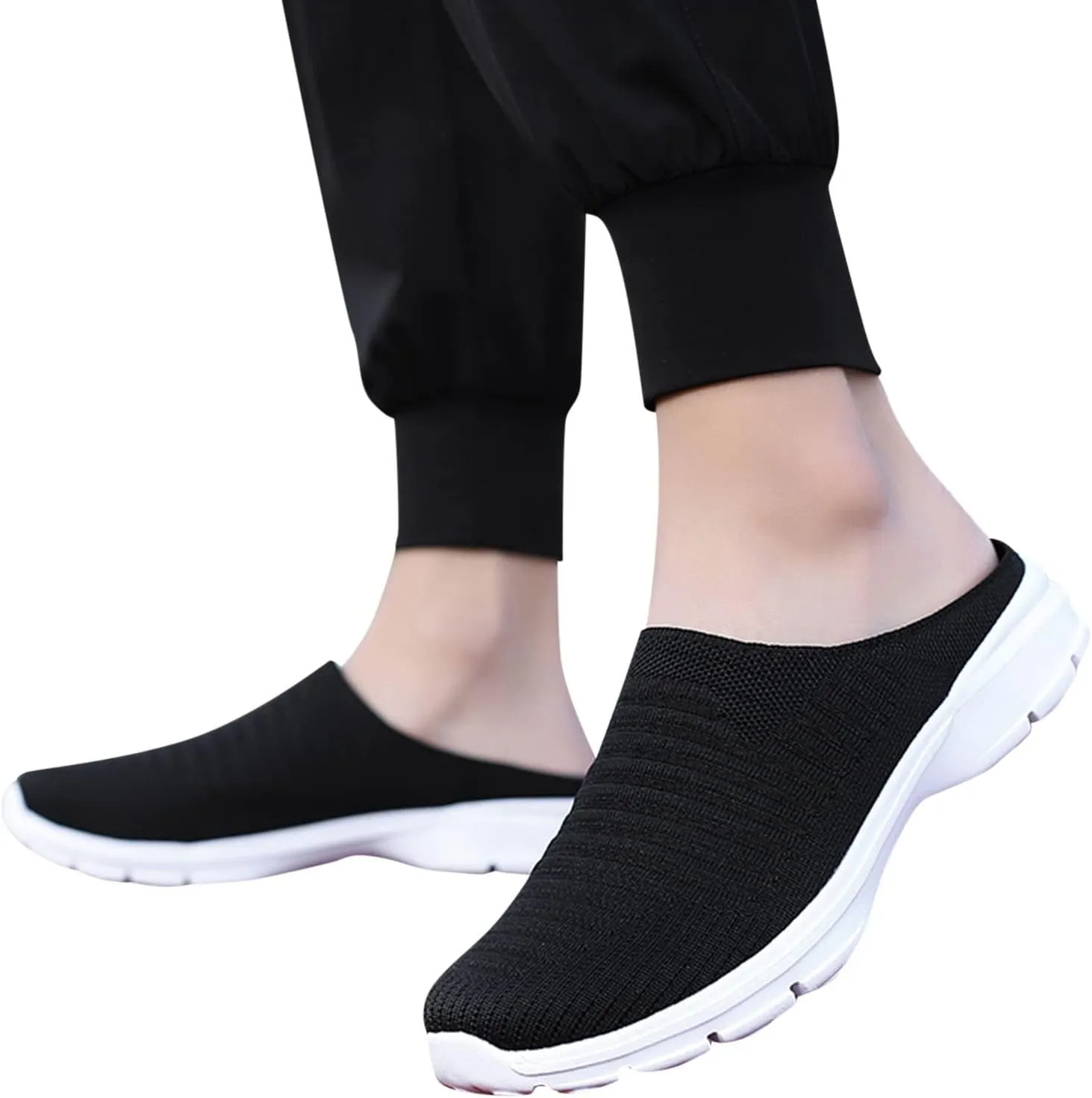 Womens Backless Sneakers Mesh Slip-on Mule Shoes Running Shoes for Women Comfort Brown Casual Shoes Men Shoes Sneakers Steel Toe Tennis Shoe Trainers Shoe