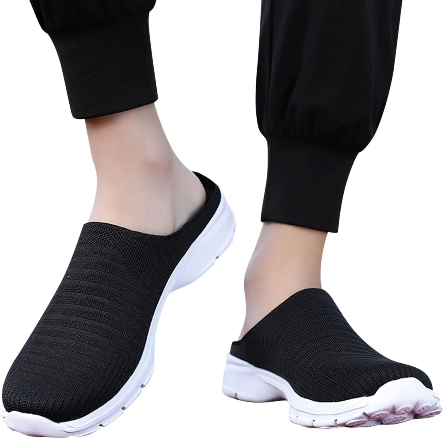 Womens Backless Sneakers Mesh Slip-on Mule Shoes Running Shoes for Women Comfort Brown Casual Shoes Men Shoes Sneakers Steel Toe Tennis Shoe Trainers Shoe