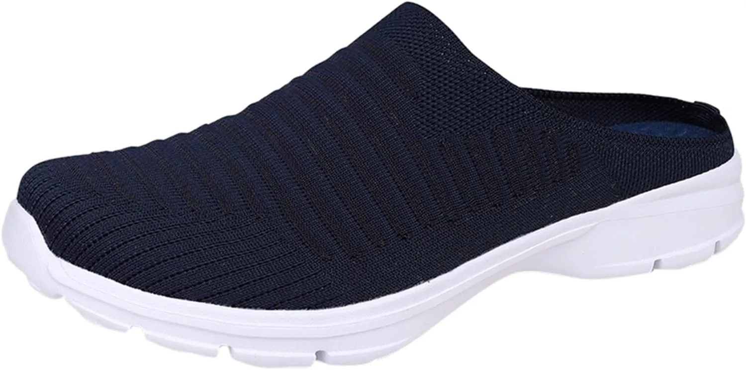Womens Backless Sneakers Mesh Slip-on Mule Shoes Running Shoes for Women Comfort Brown Casual Shoes Men Shoes Sneakers Steel Toe Tennis Shoe Trainers Shoe