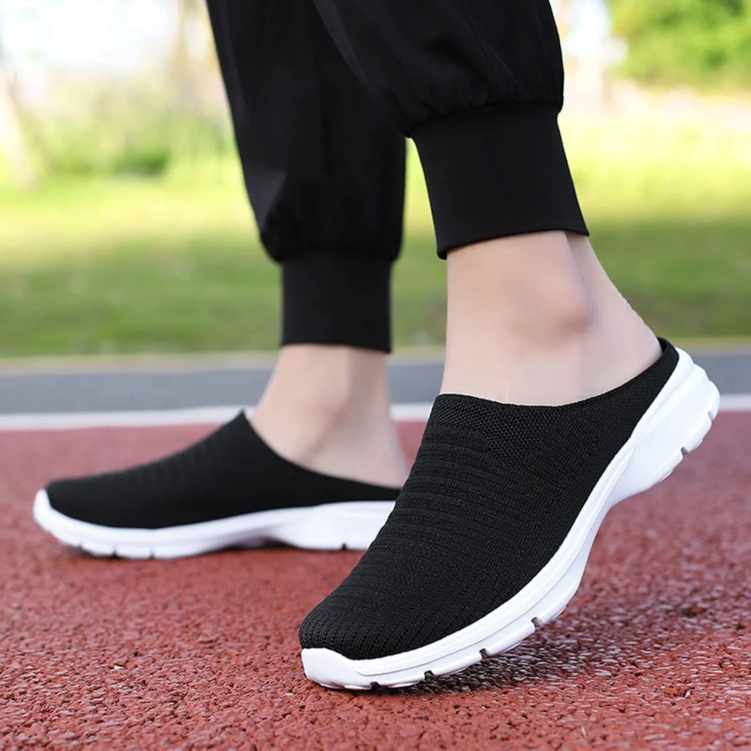 Womens Backless Sneakers Mesh Slip-on Mule Shoes Running Shoes for Women Comfort Brown Casual Shoes Men Shoes Sneakers Steel Toe Tennis Shoe Trainers Shoe