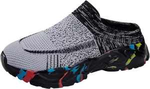 Womens Backless Sneakers Mesh Slip-on Mule Shoes Womens Running Shoes Wide Dress Casual Shoes Fashion Sneakers Waterproof Tennis Shoe Cross Trainer Shoe