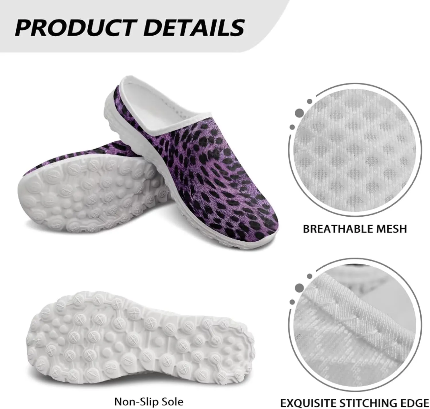 Women's Backless Walking Sneakers Slip-on Mule Shoes Closed Toe Slippers Lightweight Anti Skid Footwear