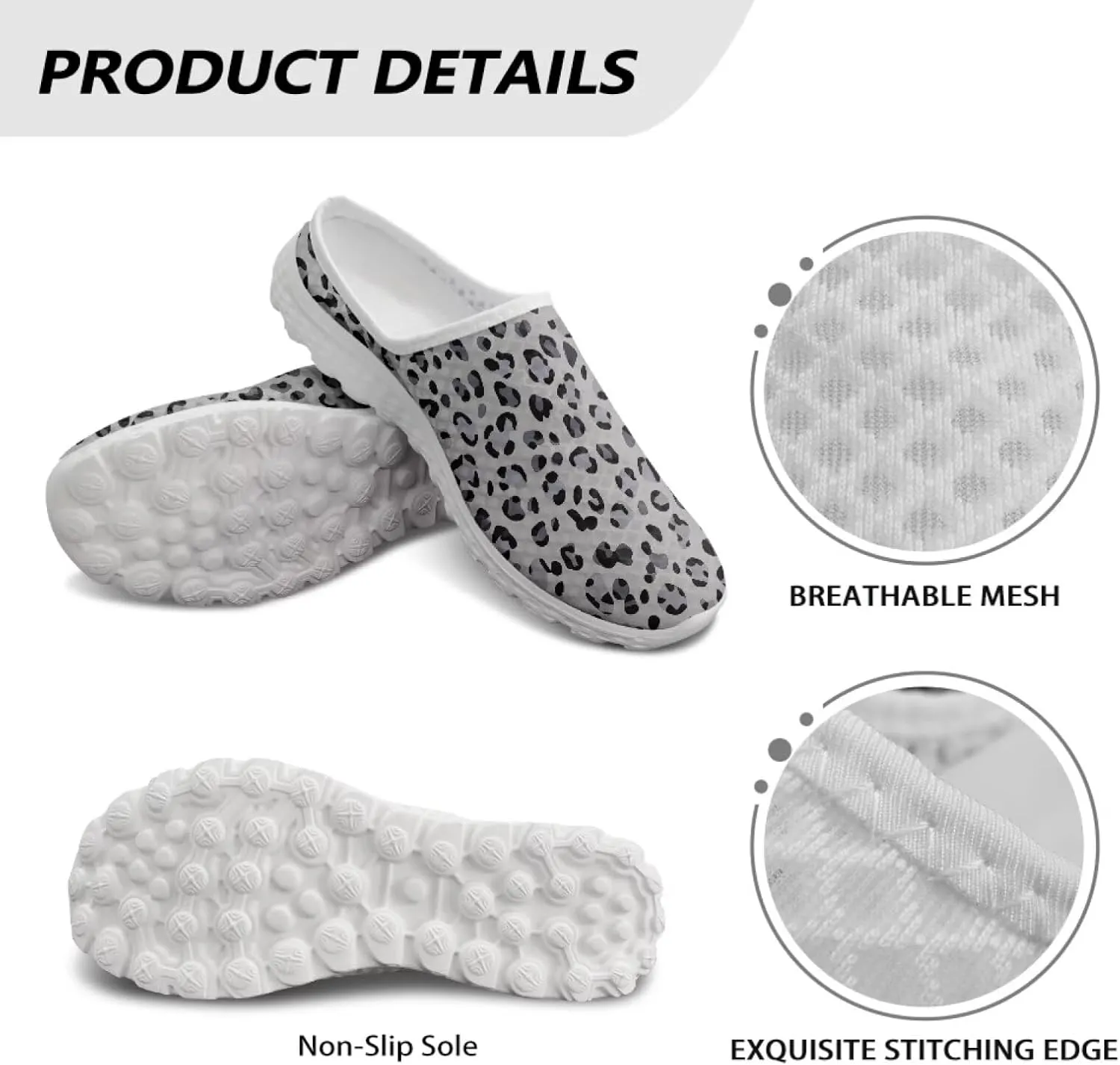 Women's Backless Walking Sneakers Slip-on Mule Shoes Closed Toe Slippers Lightweight Anti Skid Footwear