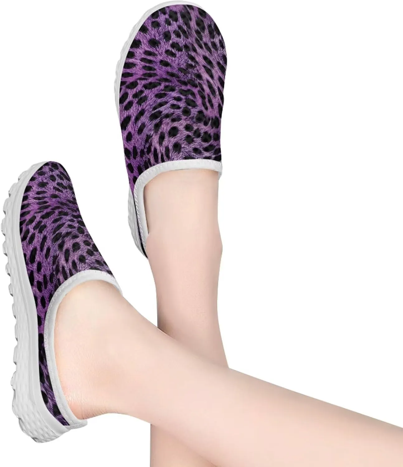 Women's Backless Walking Sneakers Slip-on Mule Shoes Closed Toe Slippers Lightweight Anti Skid Footwear