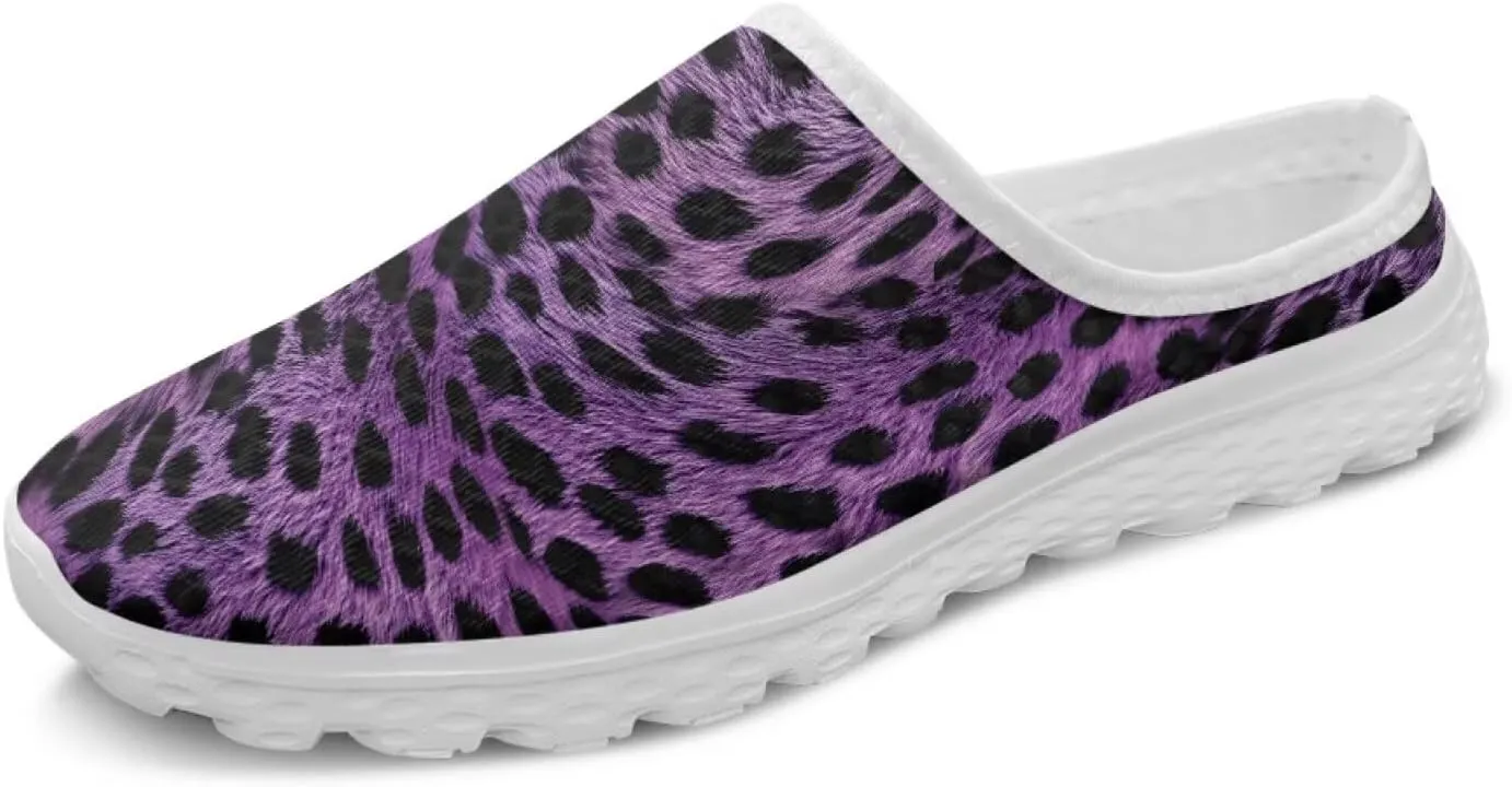 Women's Backless Walking Sneakers Slip-on Mule Shoes Closed Toe Slippers Lightweight Anti Skid Footwear