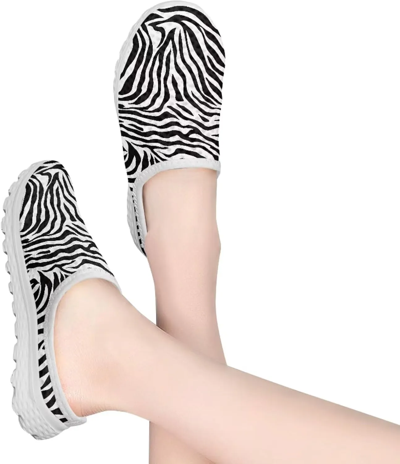 Women's Backless Walking Sneakers Slip-on Mule Shoes Closed Toe Slippers Lightweight Anti Skid Footwear