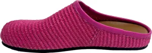 Women's Breathable Woven Round Toe Loafer Mule Slides Slip-On Flat Slippers