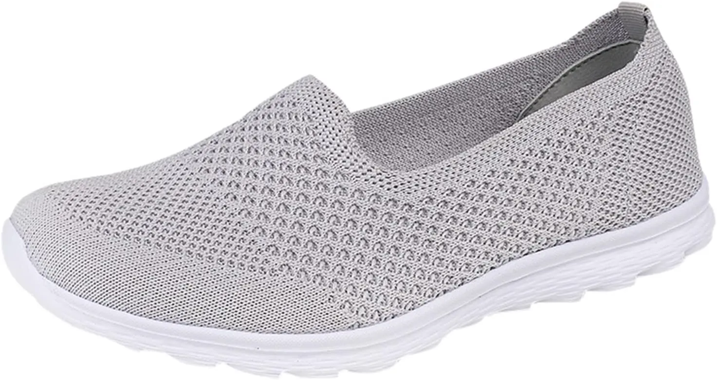 Womens Casual Shoes Lightweight Work Shoes Low Top Flat Soled Walking Shoes Barefoot Minimalist Elderly Shoes