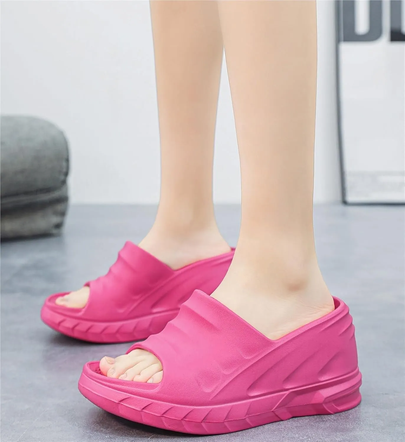 Womens Cloud Soft Slippers 2023 Trendy Unisex Open Toe Slip On Non-Slip Shower Quick-Dry Massage Slide Foam Cushion Massage Outdoor Beach Slides Sandals