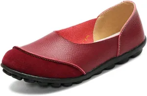 Women's Cowhide Leather Loafers Flats Moccasins Slip-On