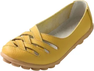 Women's Cowhide Loafers Flats Sandals Slip-On Driving Shoes
