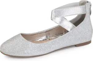 Womens Dana Closed Toe Ankle Strap Slide Flats