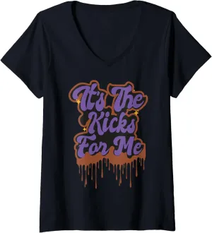 Womens Dunk low Retro It's the Kicks For me For sneakers lovers V-Neck T-Shirt