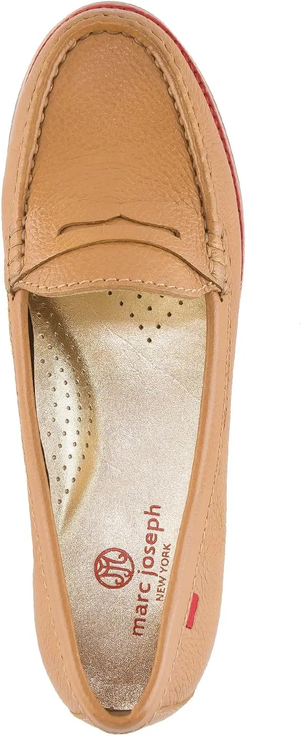 Womens Genuine Leather Comfort Slip on Penny Loafers