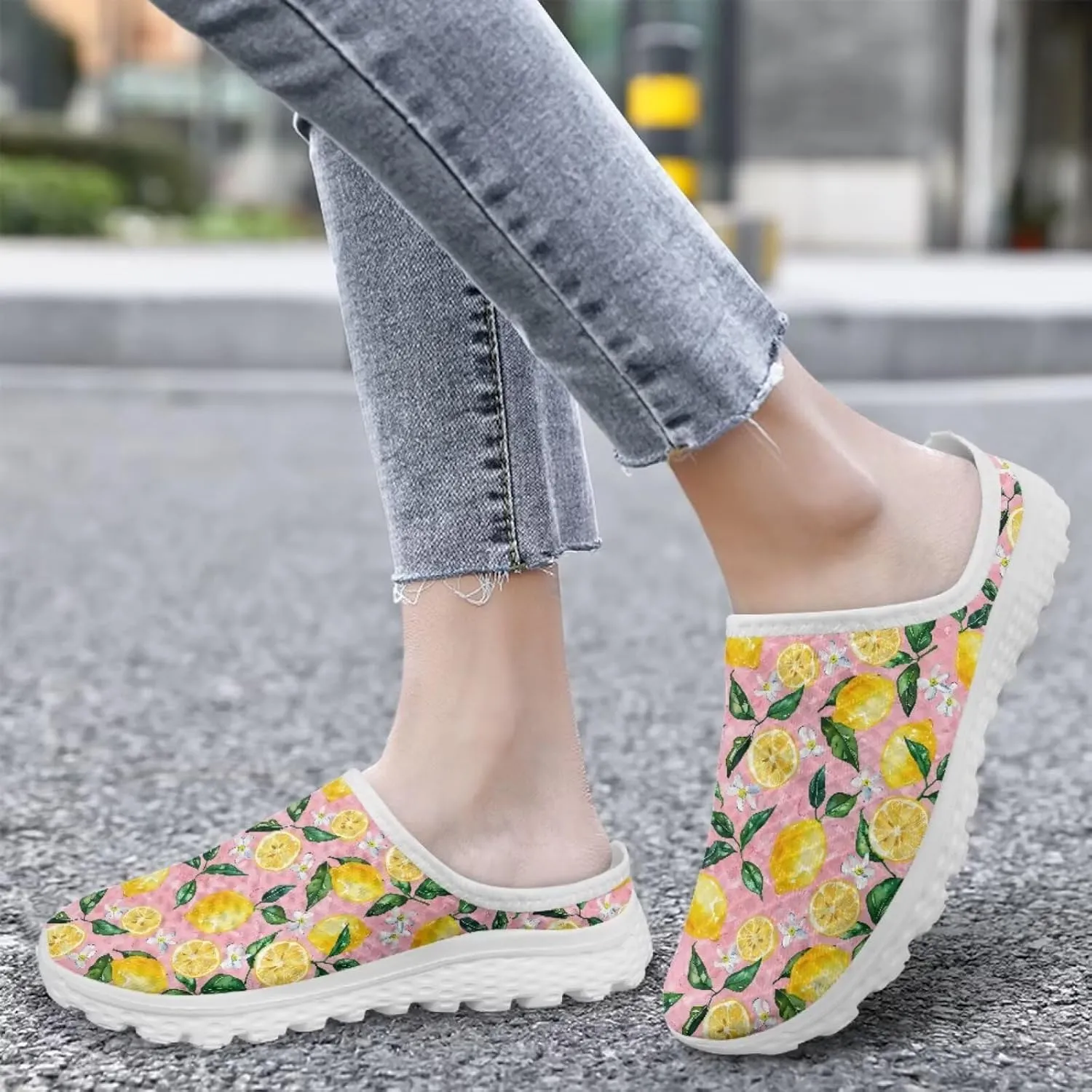 Women's Half Shoes Mules Slip On Sneakers Fashion Comfortable Casual Slippers Walking Vacation Shoes