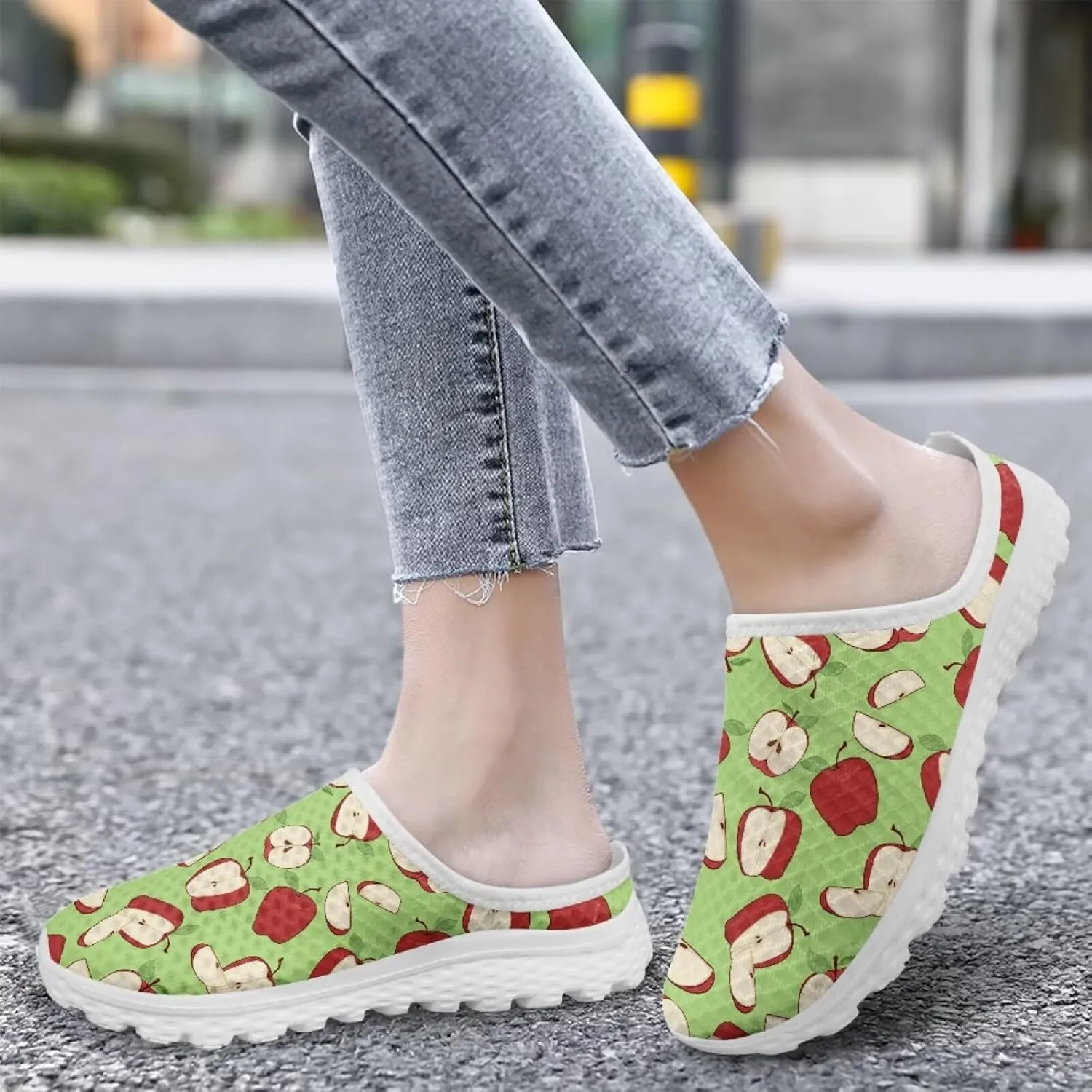Women's Half Shoes Mules Slip On Sneakers Fashion Comfortable Casual Slippers Walking Vacation Shoes