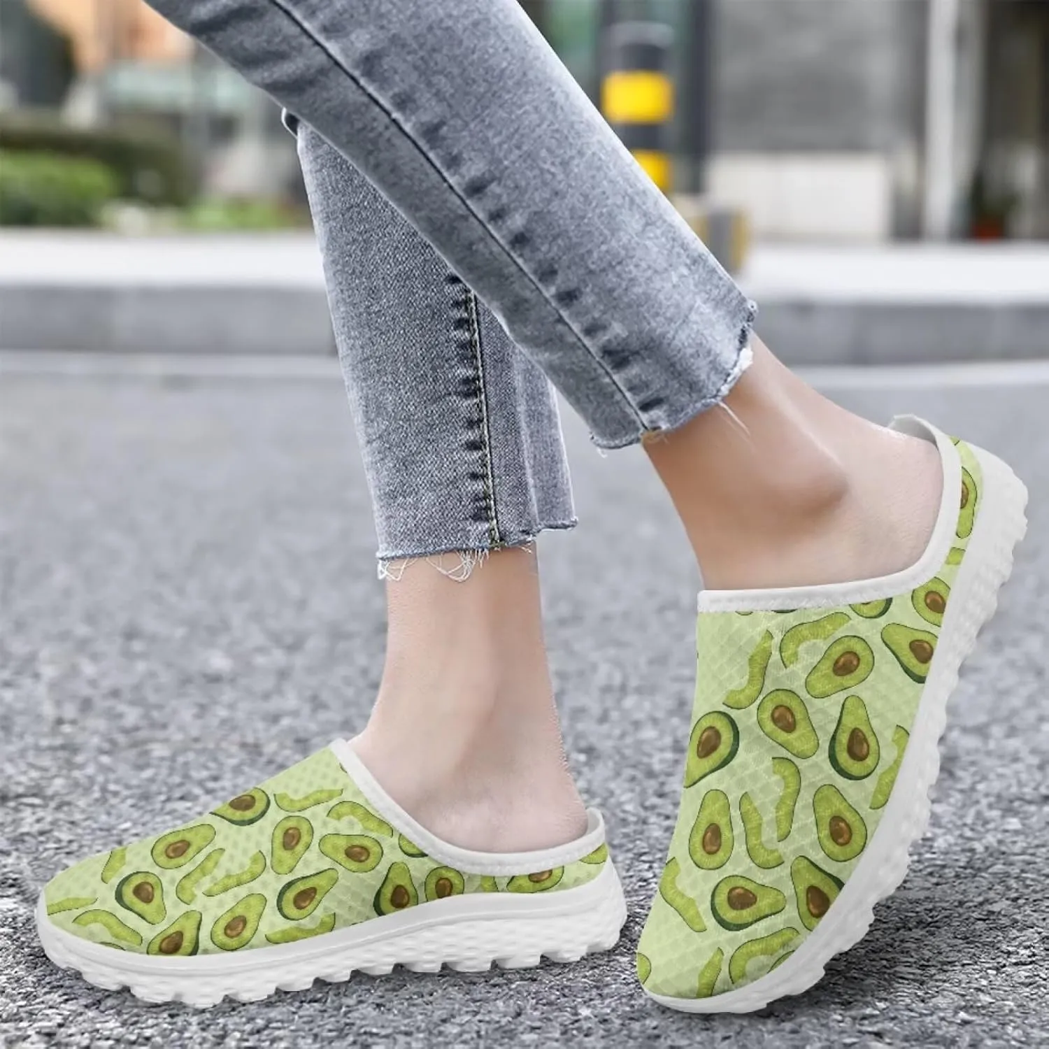 Women's Half Shoes Mules Slip On Sneakers Fashion Comfortable Casual Slippers Walking Vacation Shoes