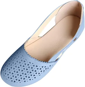 Womens Hollow Ballet Flats Casual Round Toe Low Heels Comfortable Vintage Leather Dress Shoes Walking Shoes Mary Janes